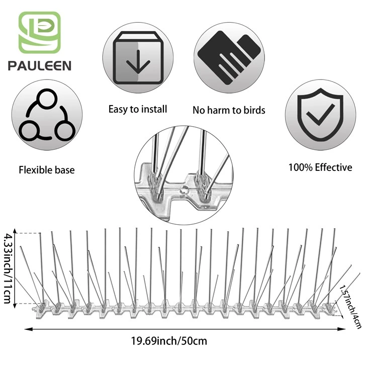 50cm Multi-Directional Array Stainless Steel Anti Bird Spikes